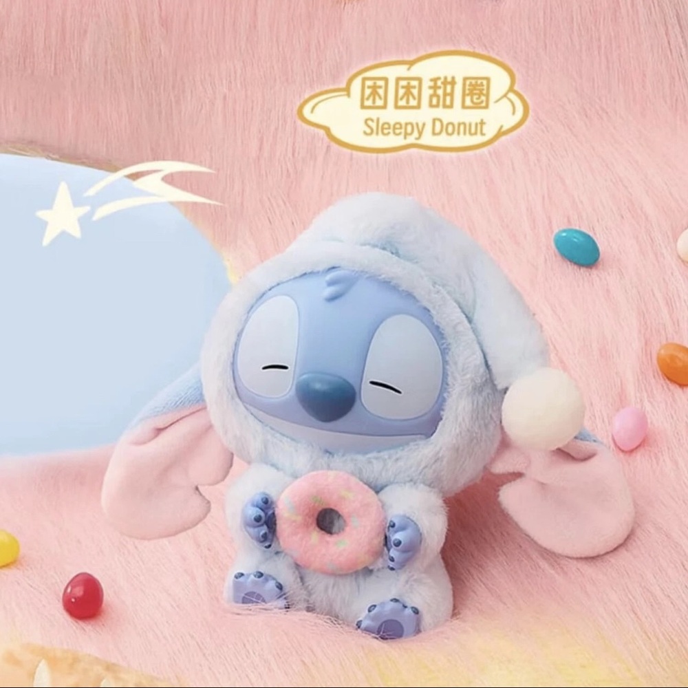 Miniso Stitch Eat Something Before Sleep - Sleepy Donut